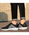 Men's black white weave check style shoe sneaker 07
