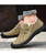 Men's khaki join sewed style casual shoe sneaker 05