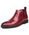 Men's red retro croco skin pattern slip on dress shoe boot 01