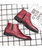 Men's red retro croco skin pattern slip on dress shoe boot 11