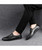 Men's black slip on shoe loafer in plain 04