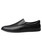 Men's black slip on shoe loafer in plain 07