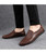 Men's brown slip on shoe loafer in plain 03