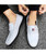 Men's white color stripe detail slip on penny shoe loafer 05