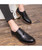 Men's black retro leather oxford dress shoe 05