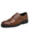 Men's brown retro brogue leather derby dress shoe 01