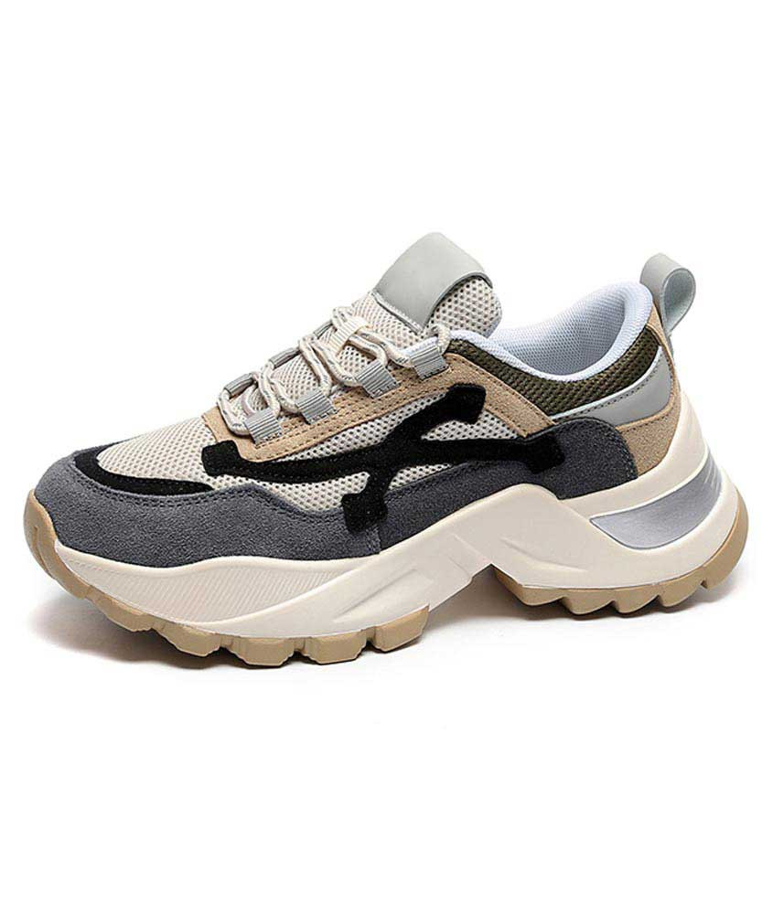 Women's grey X pattern casual shoe sneaker 01