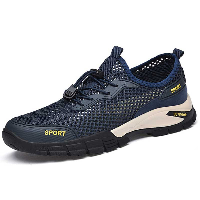 Men's blue mesh hollow out casual shoe sneaker 01