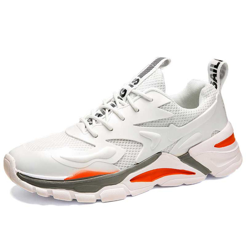 Men's white splicing accents sport shoe sneaker 01