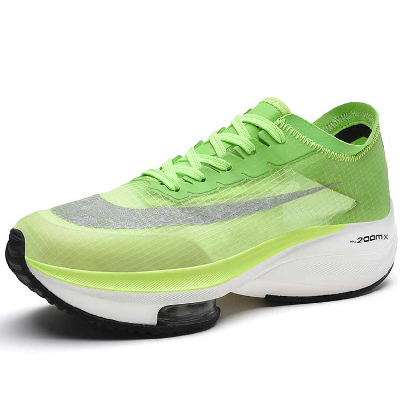 Men's green stripe label print sport shoe sneaker 01