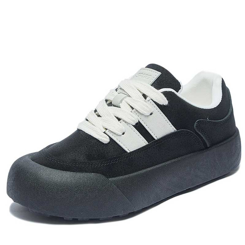 Women's black casual retro shoe sneaker 01