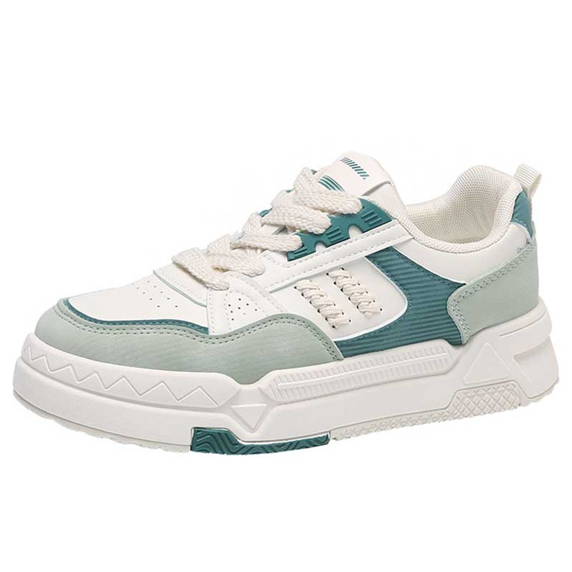 Women's beige green mini strap accents casual shoe sneaker 01