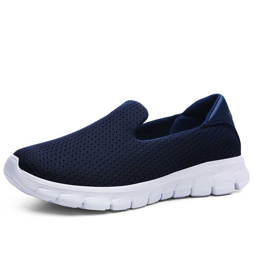 Women's navy mesh plain casual slip on shoe sneaker 0