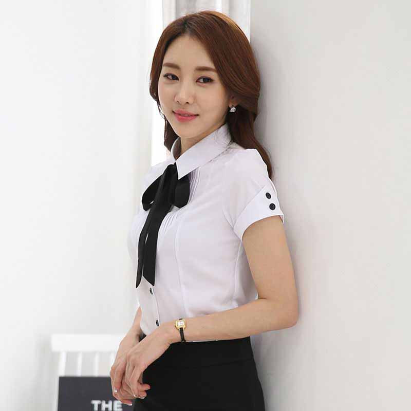 White pleated black necktie short 
