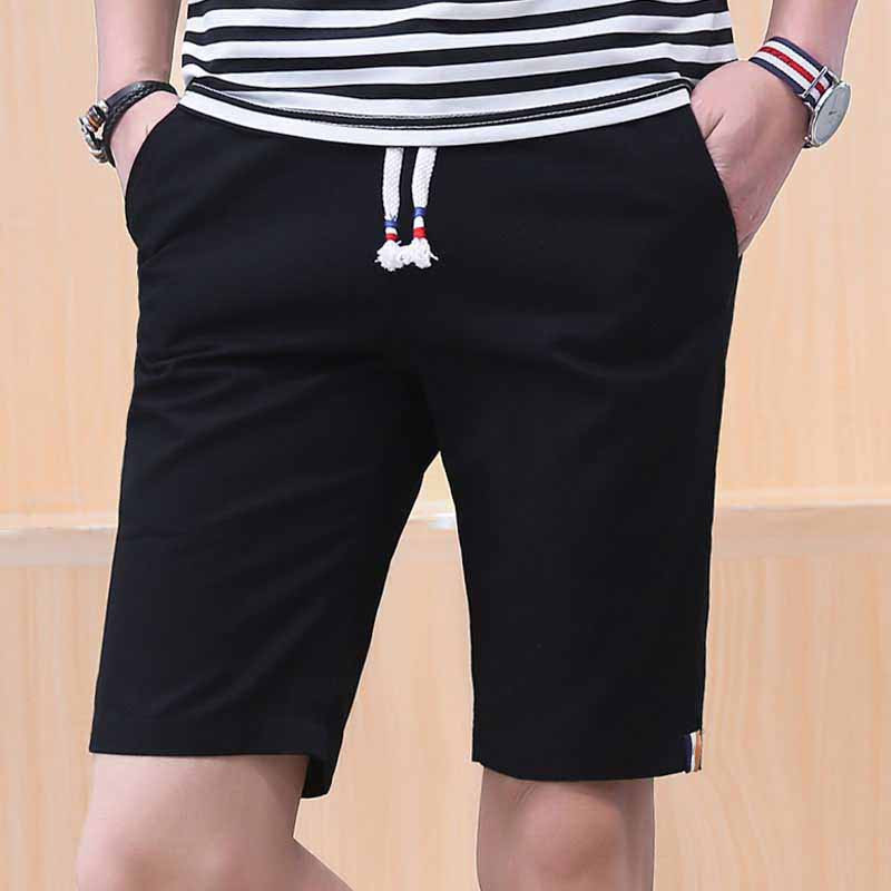 black shorts elastic waist