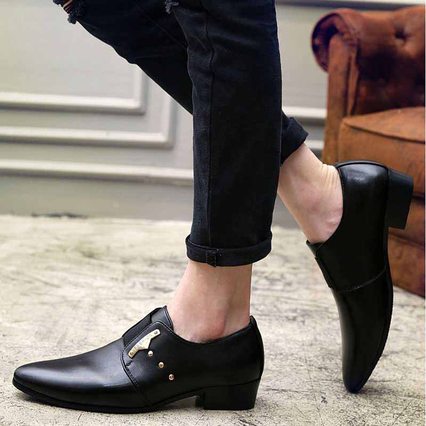 Details about   Mens Slip On Rivet Hollow Out Slip On Real Leather Dress Wedding Fashion Shoes