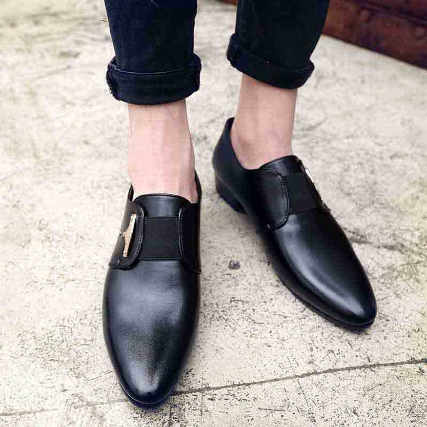 black rivet dress shoes