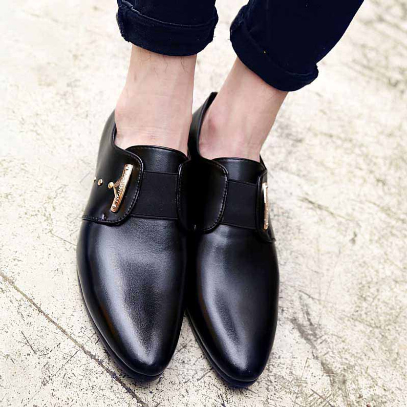 black rivet dress shoes