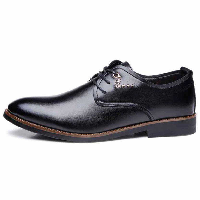 Black rivet decorated derby dress shoe | Mens dress shoes online 1356MS