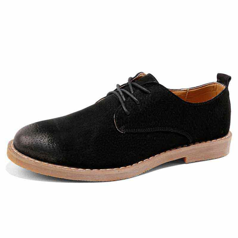 Black retro leather derby dress shoe 01