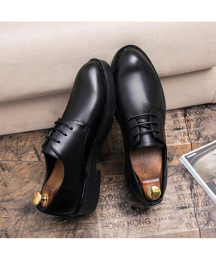 Black simply plain derby dress shoe | Mens dress shoes online 1534MS