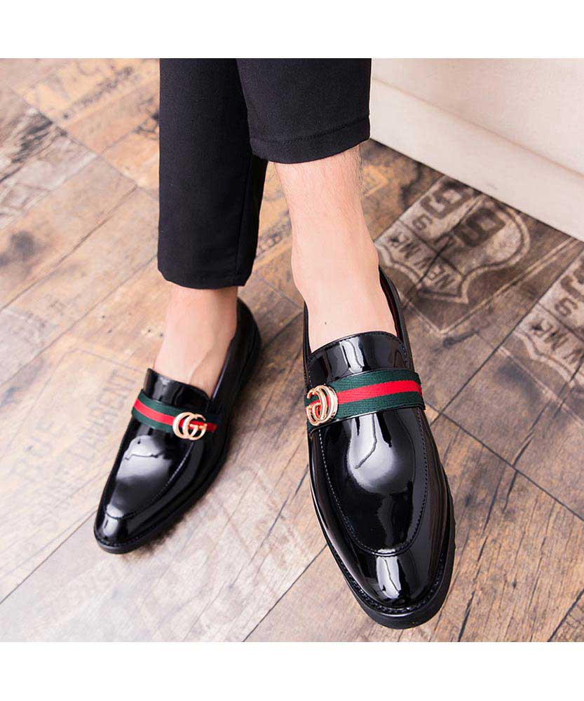 gucci patent leather shoes mens