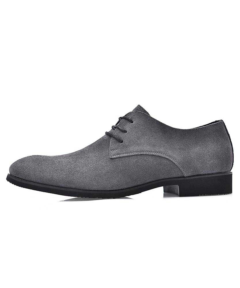 Grey urban suede leather derby dress shoe | Mens dress shoes online 1672MS