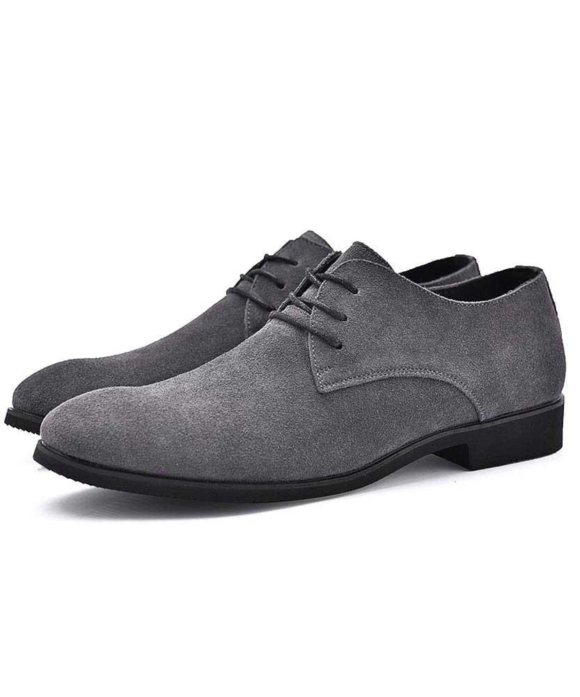 Grey urban suede leather derby dress shoe | Mens dress shoes online 1672MS