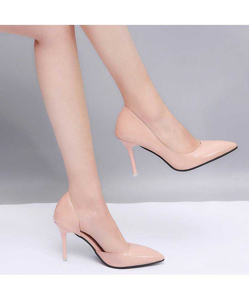 pink slip on heels