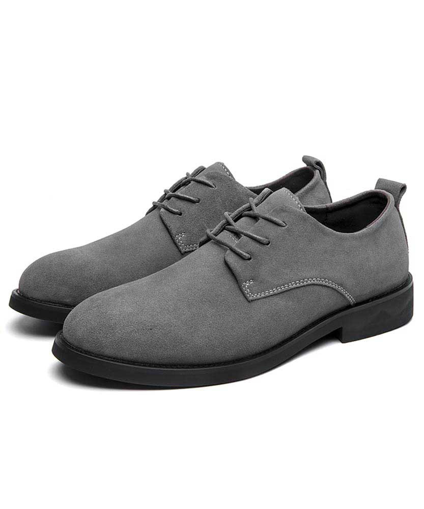 grey suede derby shoes