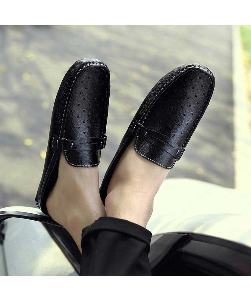 mens black slip on shoes