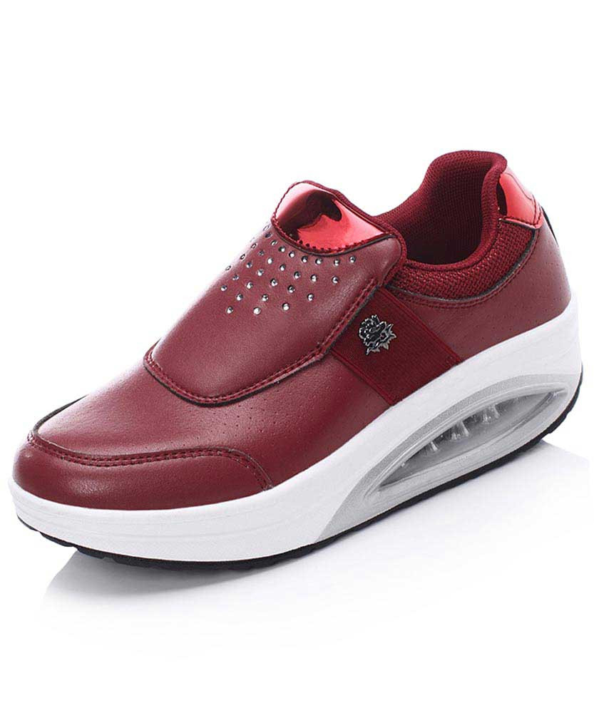 red rhinestone sneakers