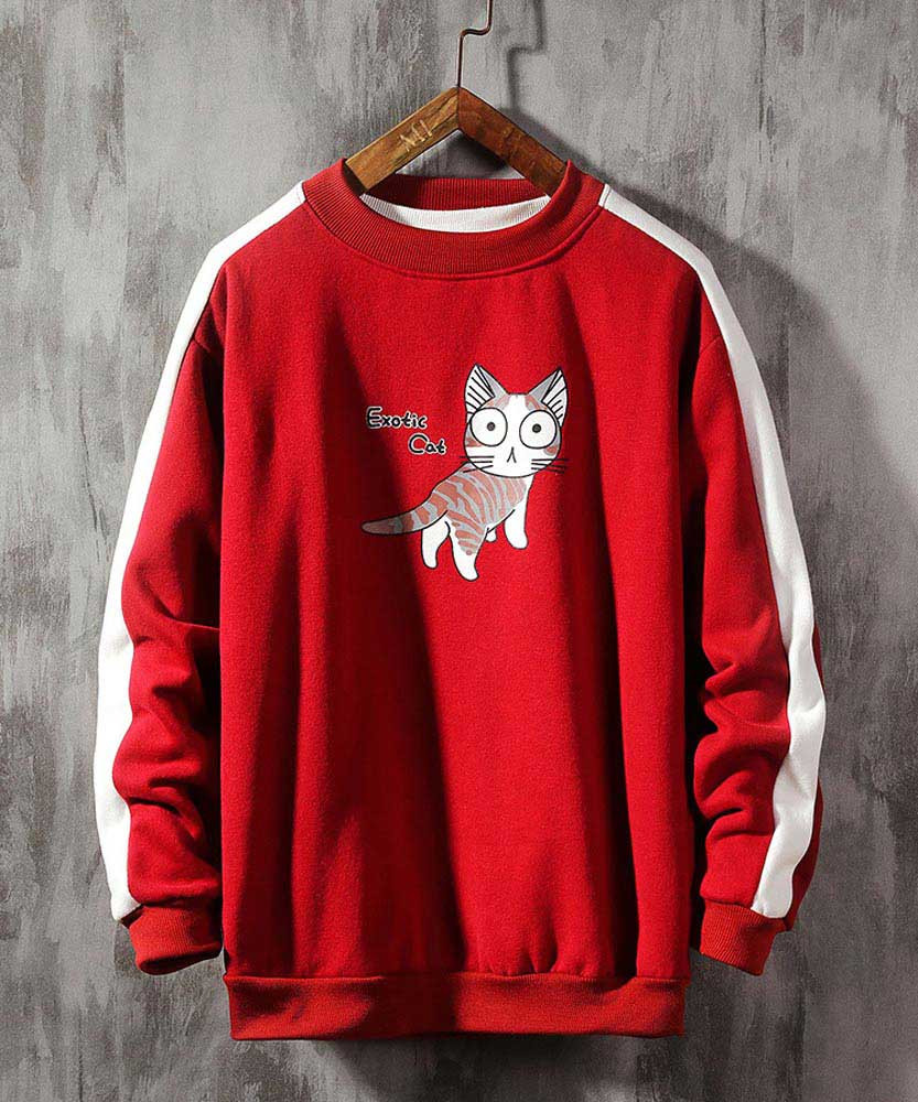 red cat sweater