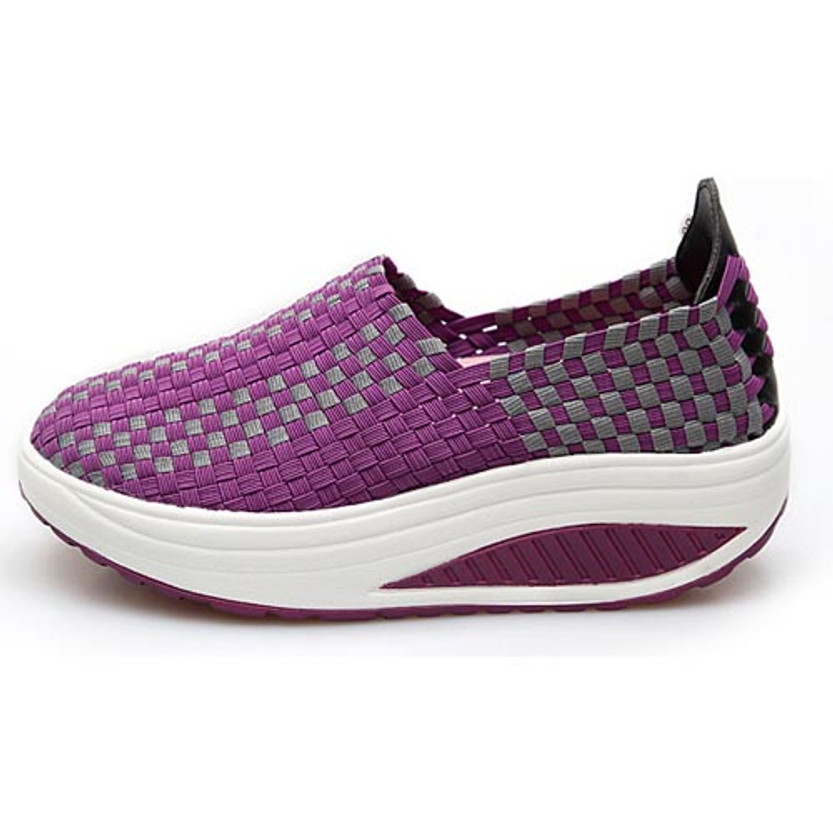 Purple knitting style casual rocker bottom shoe sneaker | Womens ...