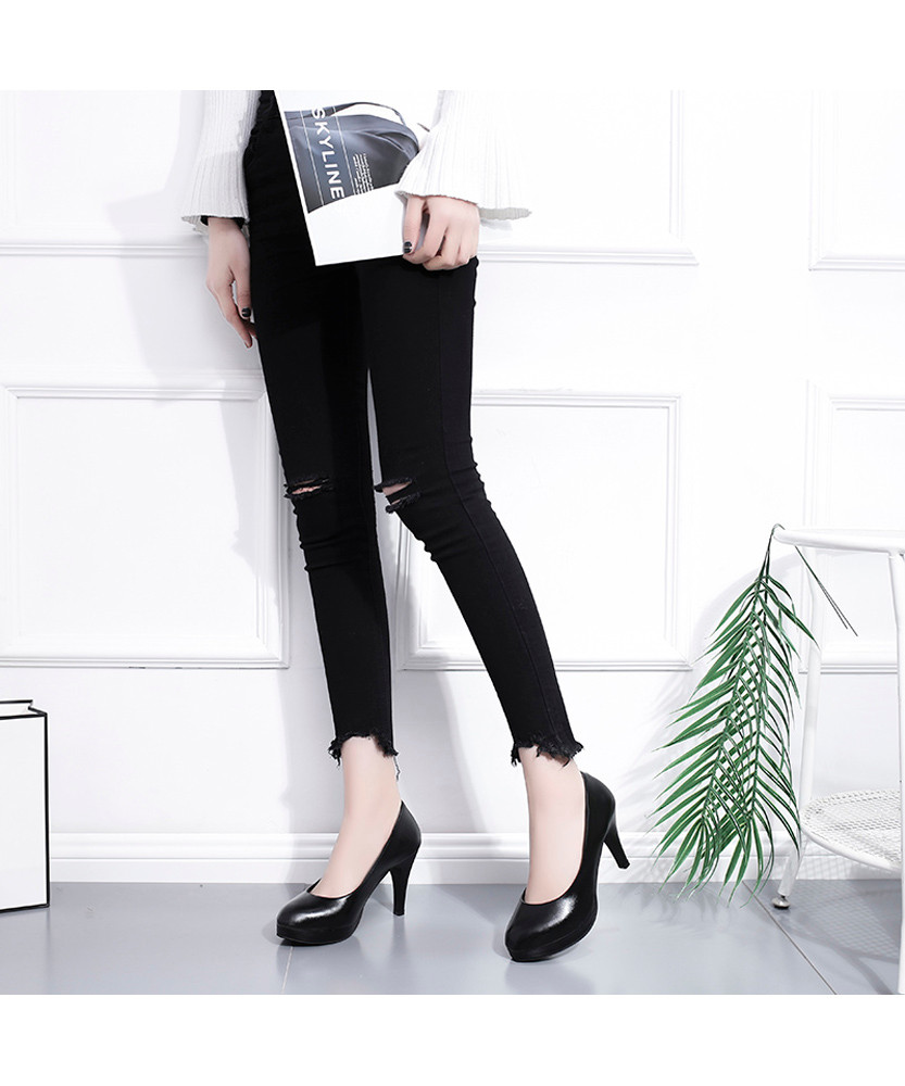 Details about / Softspots Cherie Black Navy or Taupe Leather Slip on Dress Shoe