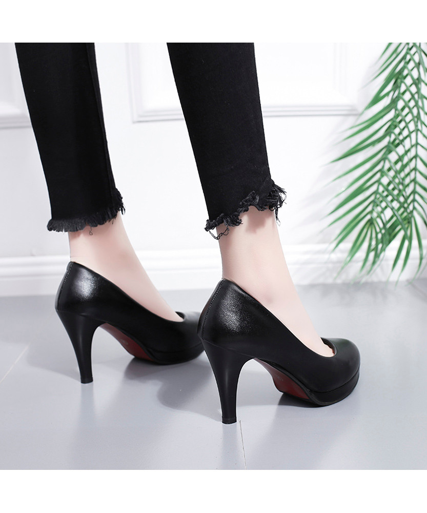 Details about / Softspots Cherie Black Navy or Taupe Leather Slip on Dress Shoe