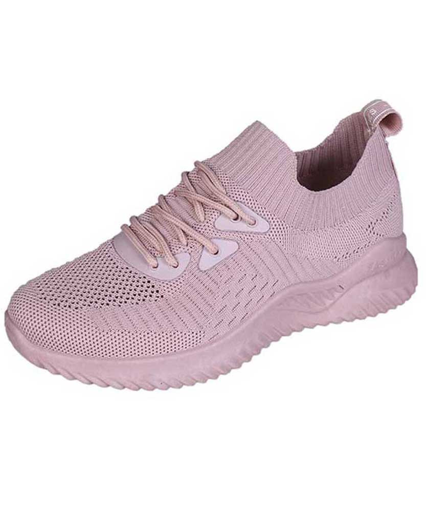 Women's pink flyknit texture pattern shoe sneaker 01