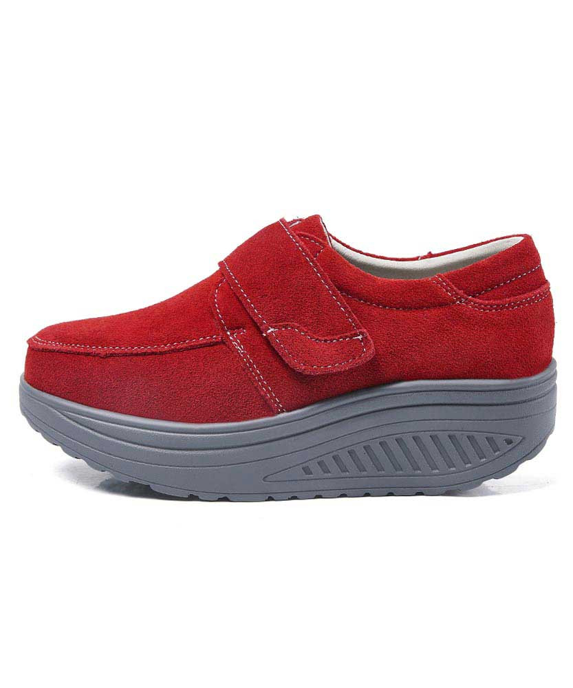 red suede womens shoes