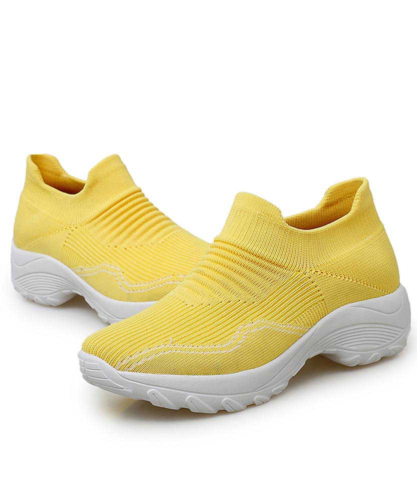 yellow red bottom sneakers