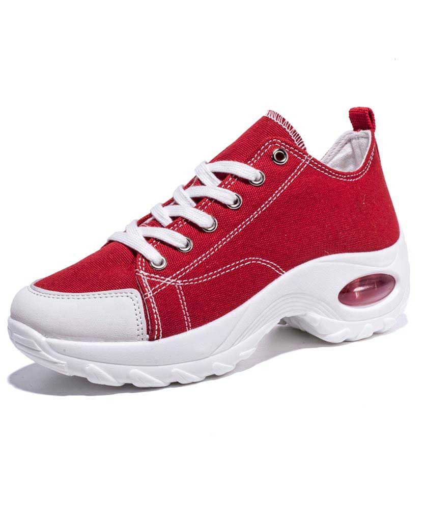 womens red canvas sneakers