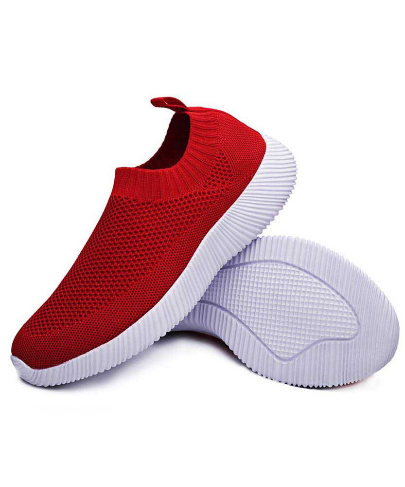red casual womens shoes