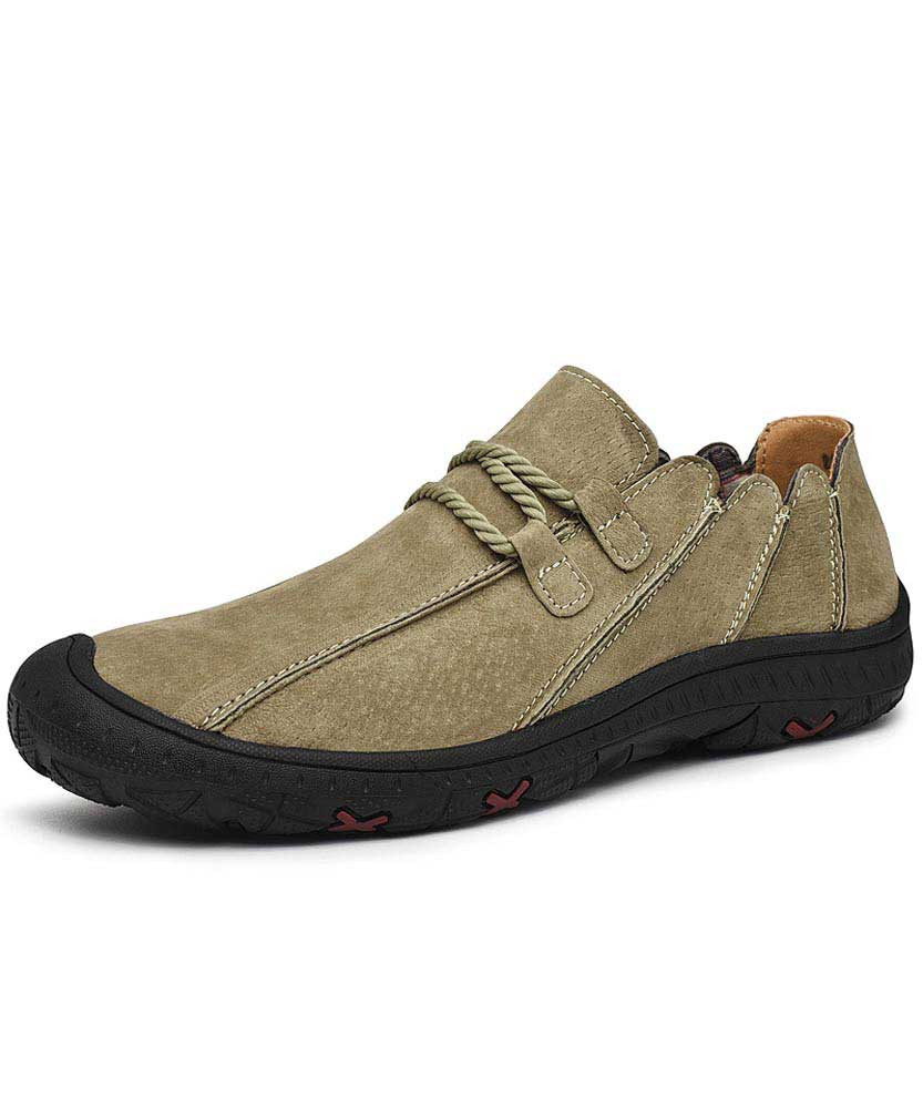 Men's khaki join sewed style casual shoe sneaker 01