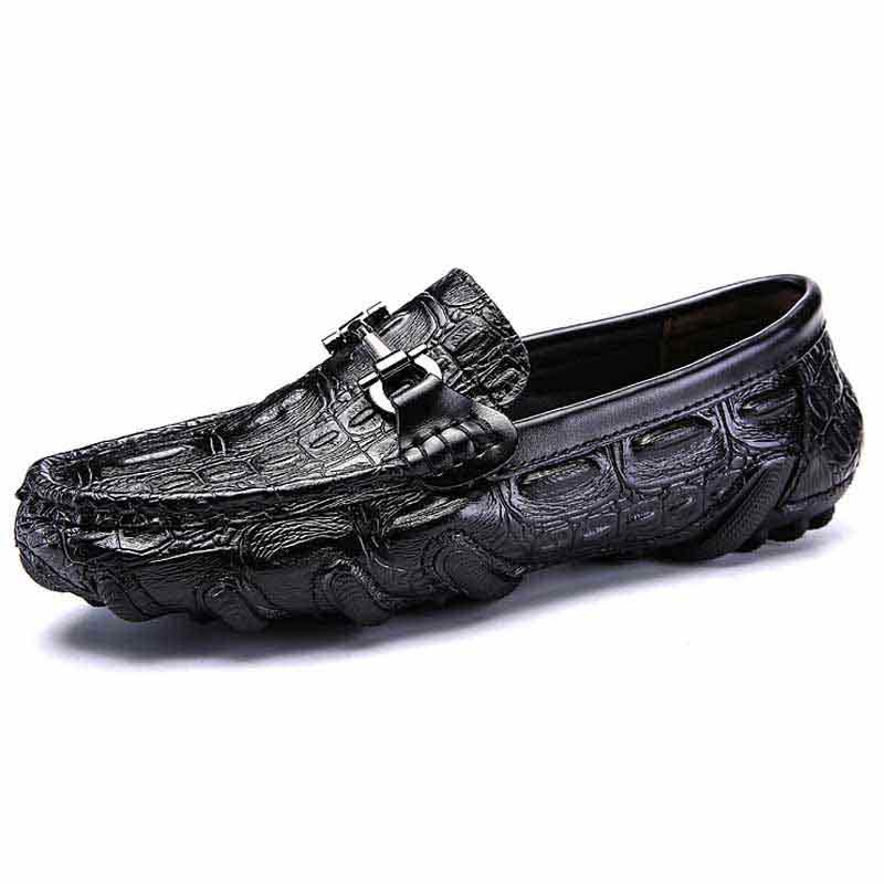 croc skin loafers