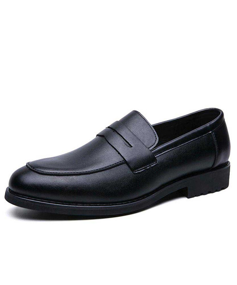 Black retro penny slip on dress shoe | Mens dress shoes online 2120MS