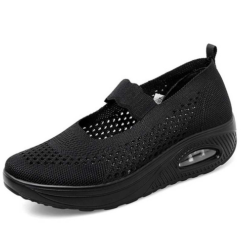 Black hollow out low cut slip on rocker bottom sneaker | Womens rocker ...