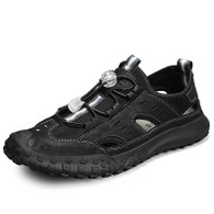 Men's black flyknit drawstring cut out accents shoe sneaker 01