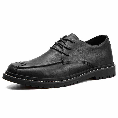 Black retro leather derby dress shoe | Mens dress shoes online 1494MS