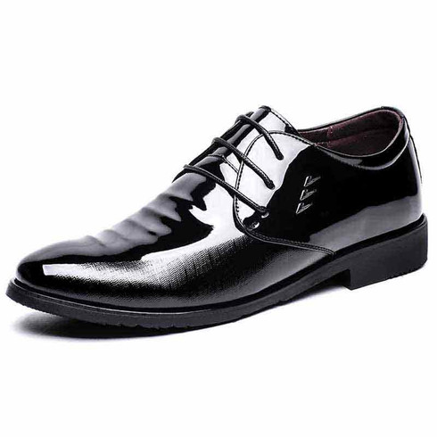 Black triple tick leather derby dress shoe | Mens dress shoes online 1500MS