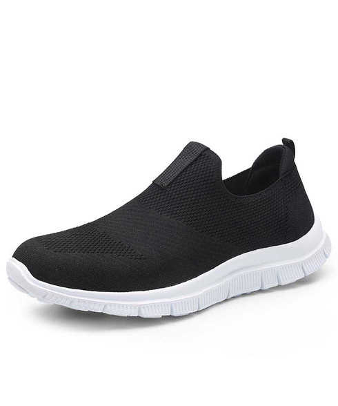Black flyknit slip on shoe sneaker