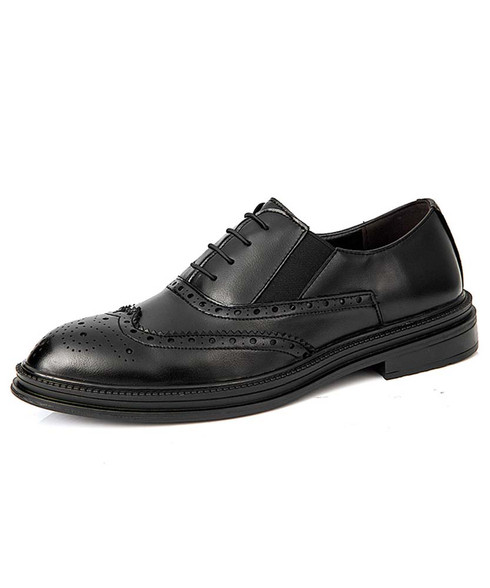 Black brogue leather oxford dress shoe | Mens dress shoes online 1951MS
